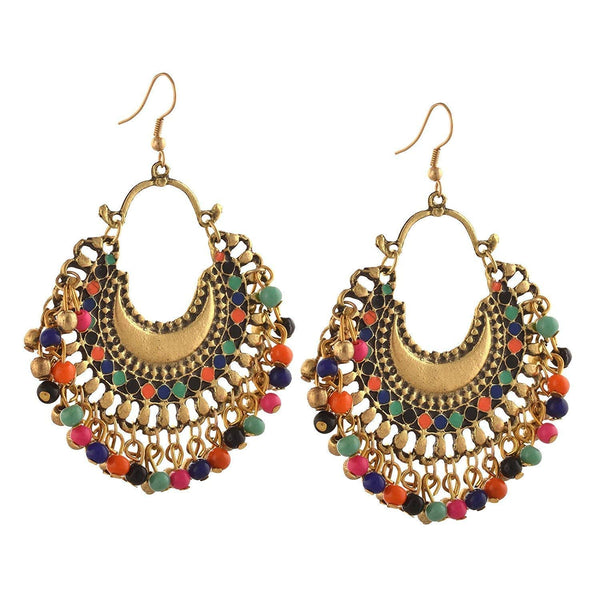 Gold-Plated Alloy Oxidised Designer Earrings - The Pari - Distacart