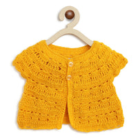 Thumbnail for ChutPut Hand knitted Crochet HoneyBee Wool Dress - Yellow - Distacart