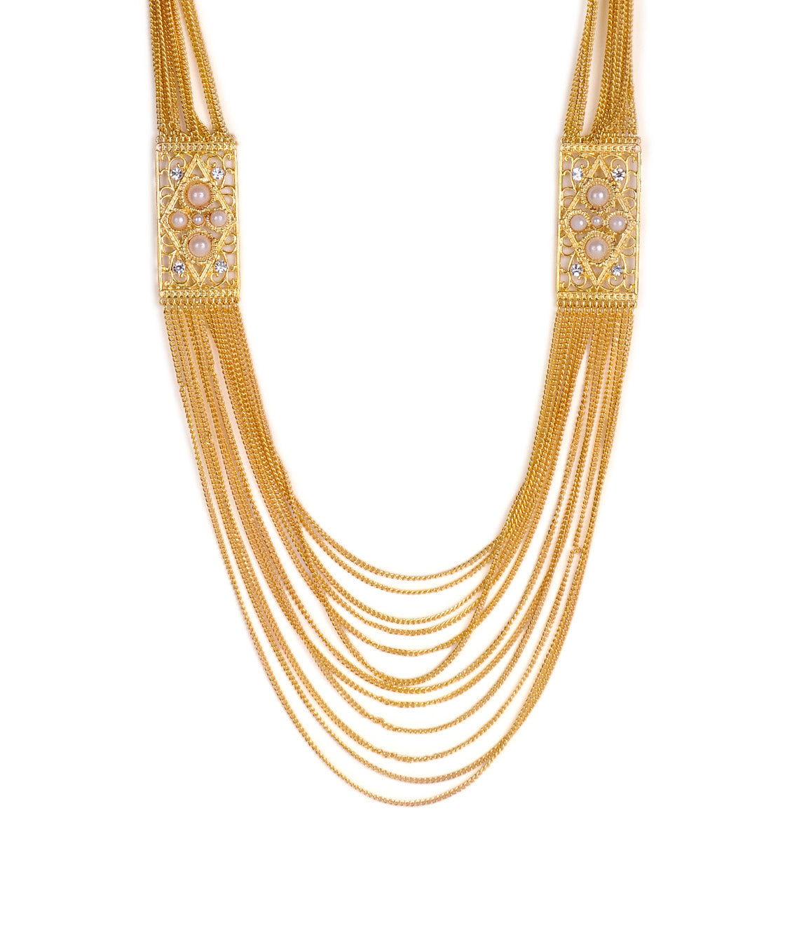 Gold-Toned Alloy Flower Necklace - The Pari - Distacart