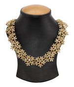 Thumbnail for Gold-Plated Alloy Designer Flower Choker Necklace - The Pari - Distacart