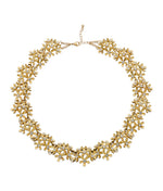 Thumbnail for Gold-Plated Alloy Designer Flower Choker Necklace - The Pari - Distacart