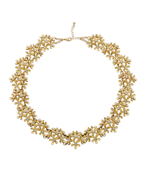 Gold-Plated Alloy Designer Flower Choker Necklace - The Pari - Distacart