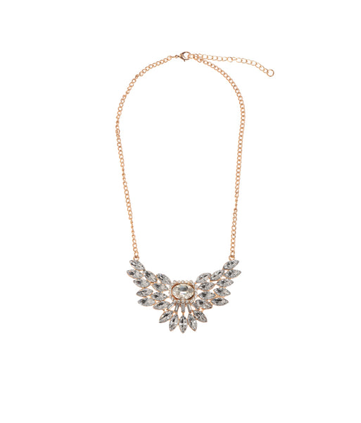 Gold-Plated Alloy Diva Look Stone Pendant Necklace - The Pari - Distacart
