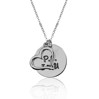 Silver-Plated Alloy Stainless Steel Love Quote Pendant Necklace - The Pari - Distacart