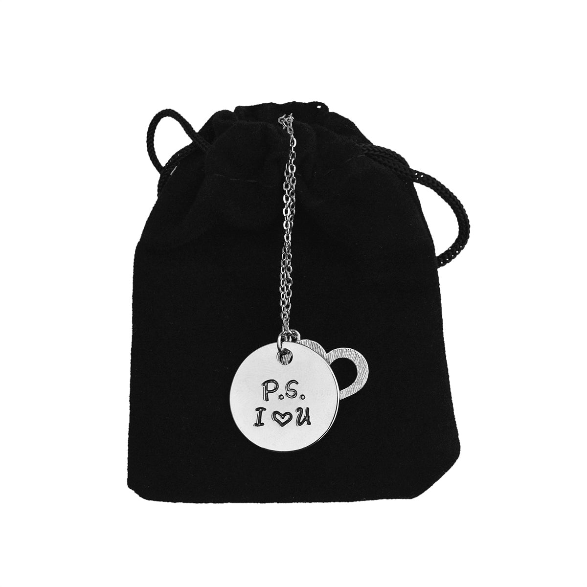 Silver-Plated Alloy Stainless Steel Love Quote Pendant Necklace - The Pari - Distacart