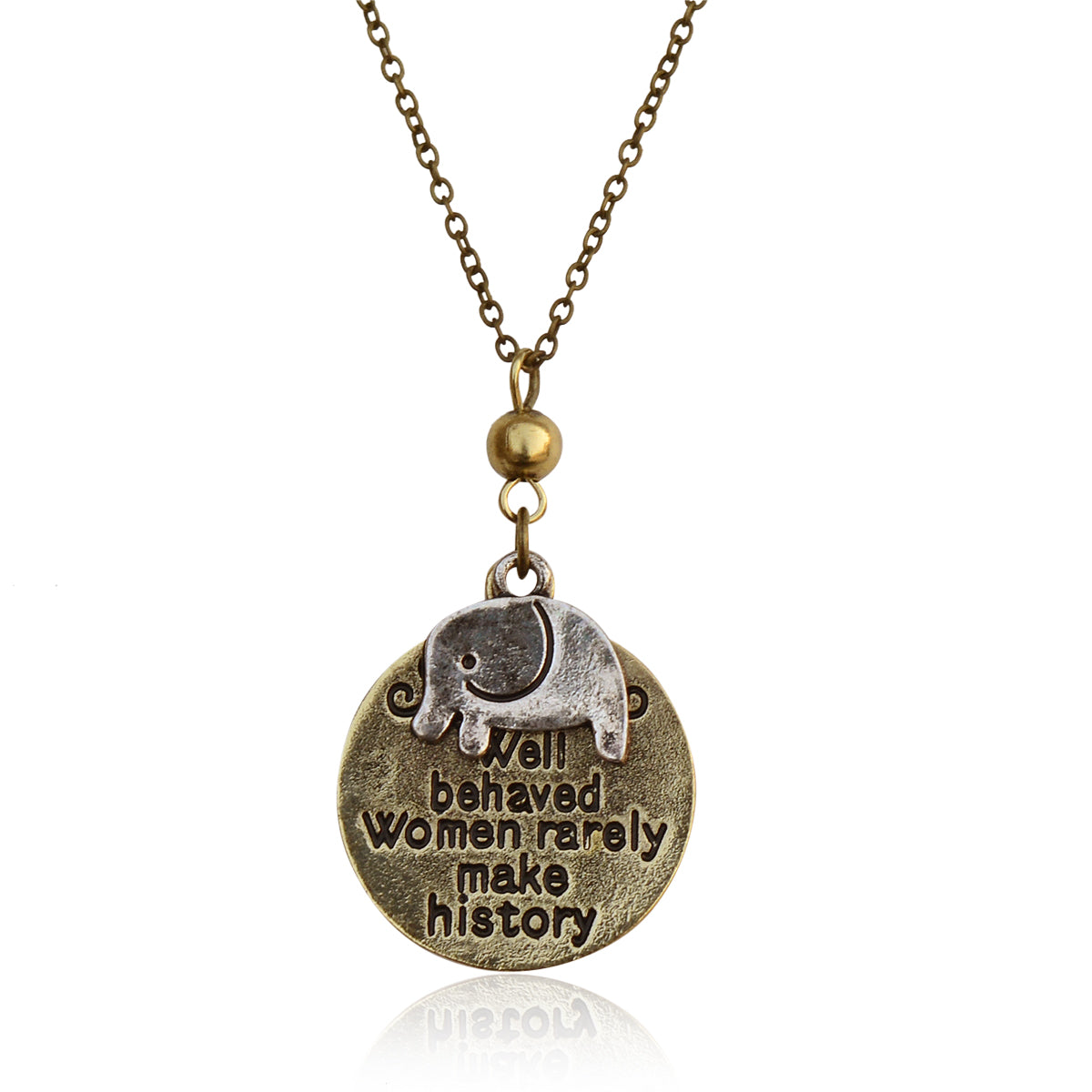 Silver-Plated Alloy Stainless Steel Love Quote Pendant Necklace - The Pari - Distacart