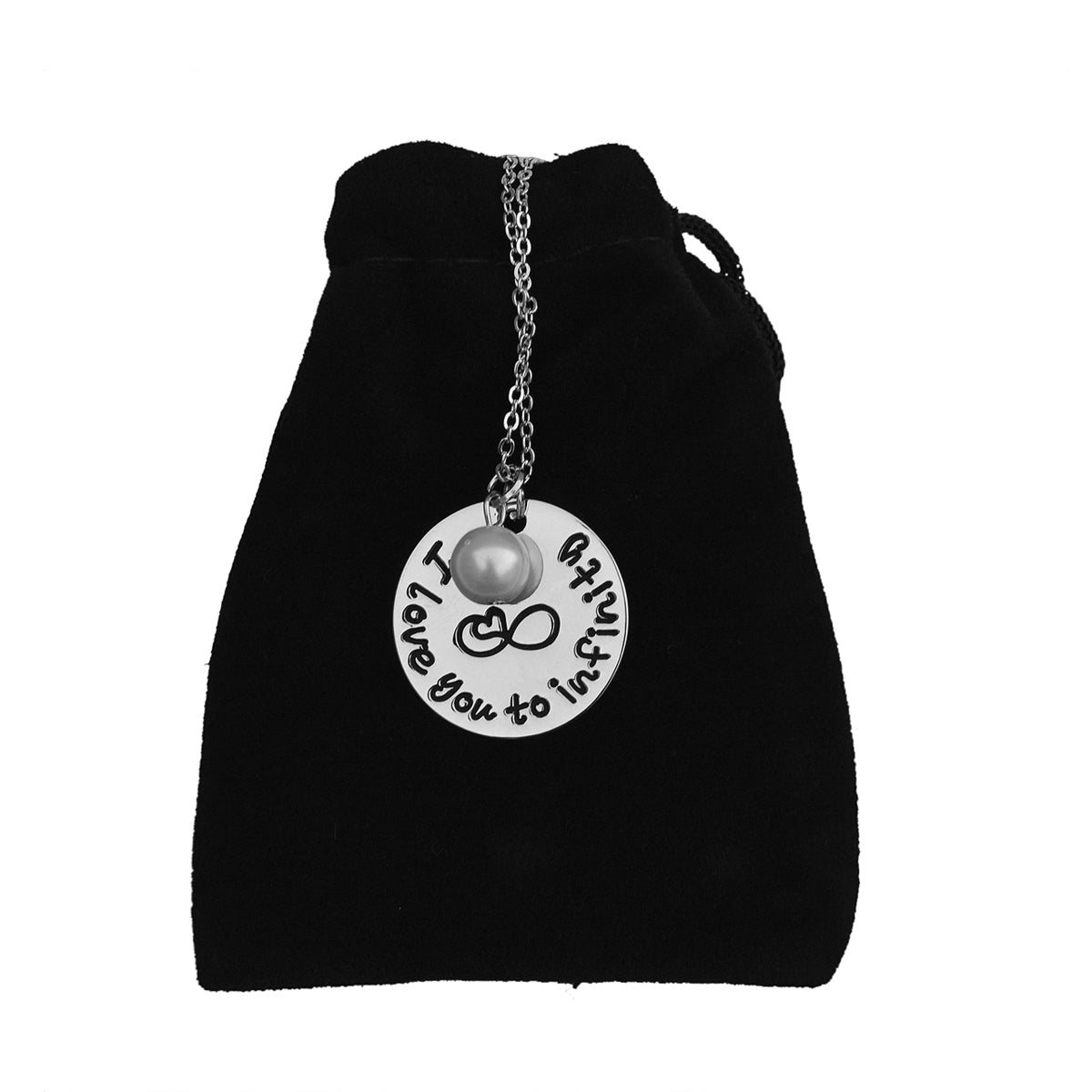 Silver-Plated Alloy Stainless Steel Love Quote Pendant Necklace - The Pari - Distacart