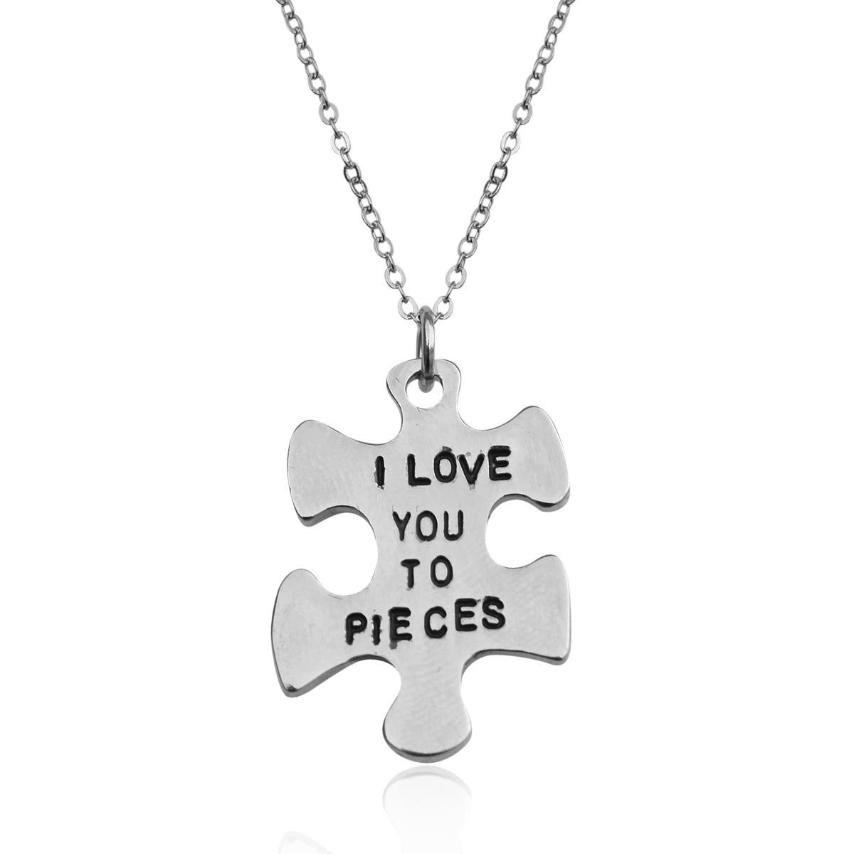 Silver-Plated Alloy Stainless Steel Love Quote Pendant Necklace - The Pari - Distacart