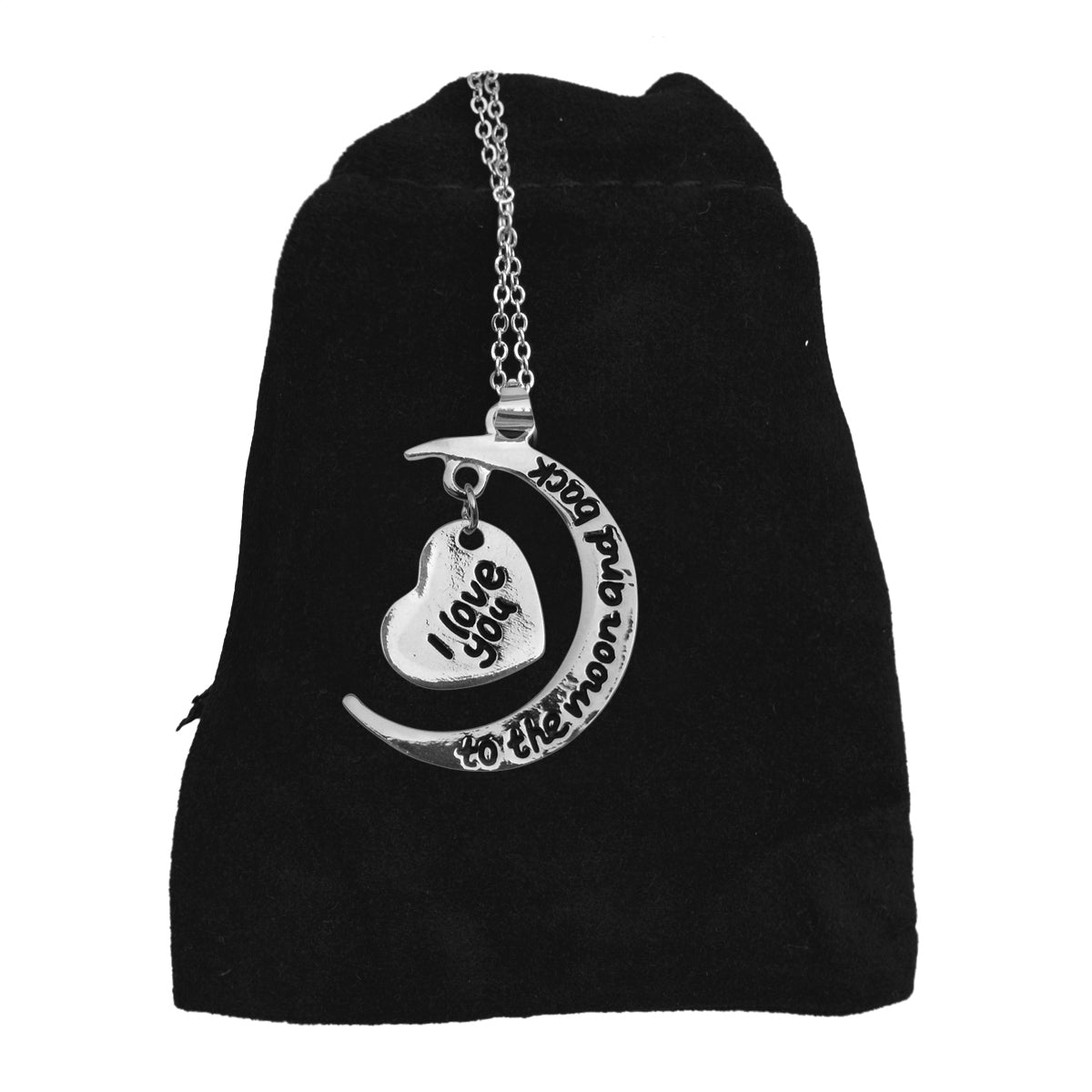 Silver-Plated Alloy Stainless Steel Love Quote Pendant Necklace - The Pari - Distacart