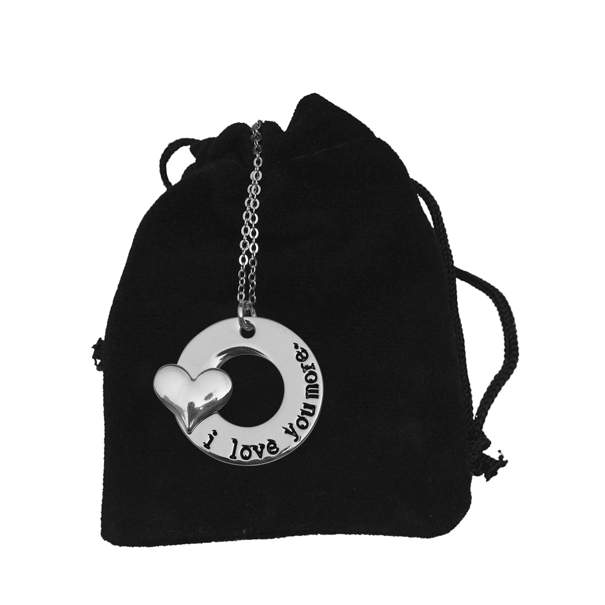 Silver-Plated Alloy Stainless Steel Love Quote Pendant Necklace - The Pari - Distacart