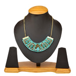 Thumbnail for Gold-Plated Alloy Handcrafted Green Beaded Short Necklace - The Pari - Distacart