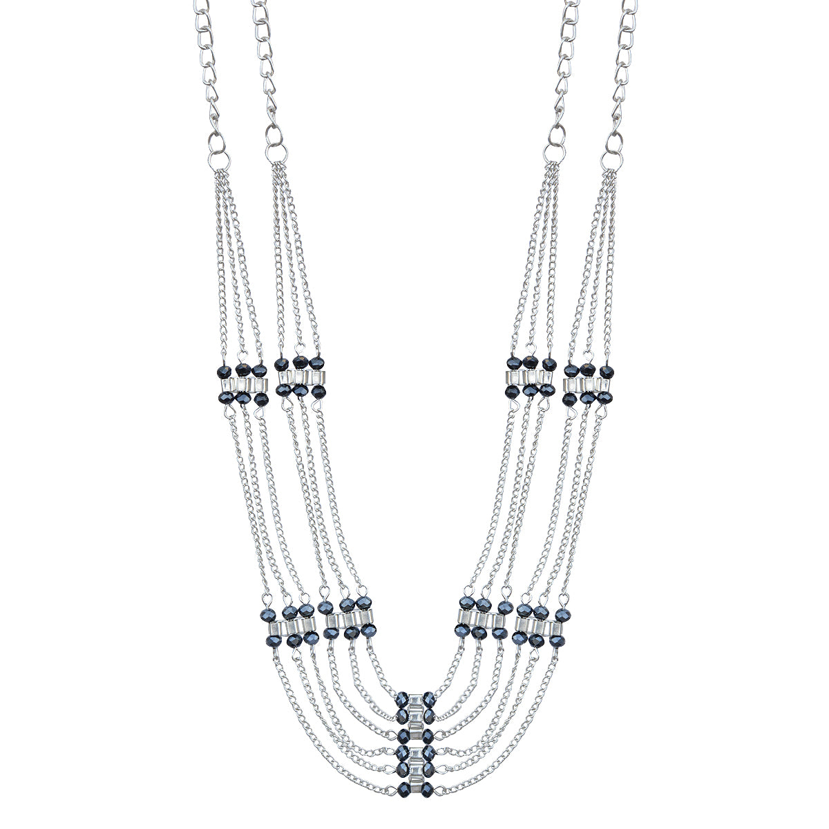 Silver-Plated Alloy Designer Silver Chain Necklace - The Pari - Distacart