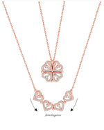 Thumbnail for Gold-Plated Alloy Multi Wearing Heart Necklace For Girls - The Pari - Distacart