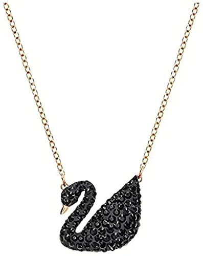 Rhodium-Plated Alloy Rhinestones Studded Duck Necklace - The Pari - Distacart