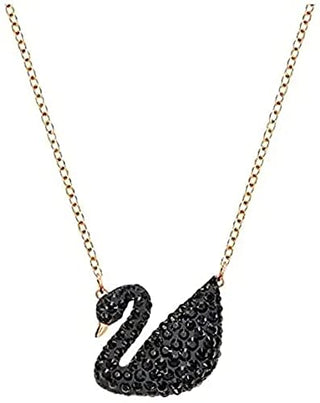 Rhodium-Plated Alloy Rhinestones Studded Duck Necklace - The Pari - Distacart