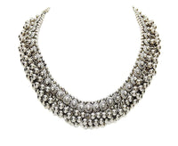 Thumbnail for Rhodium-Plated Alloy Silver Bead Cluster Choker Necklace - The Pari - Distacart