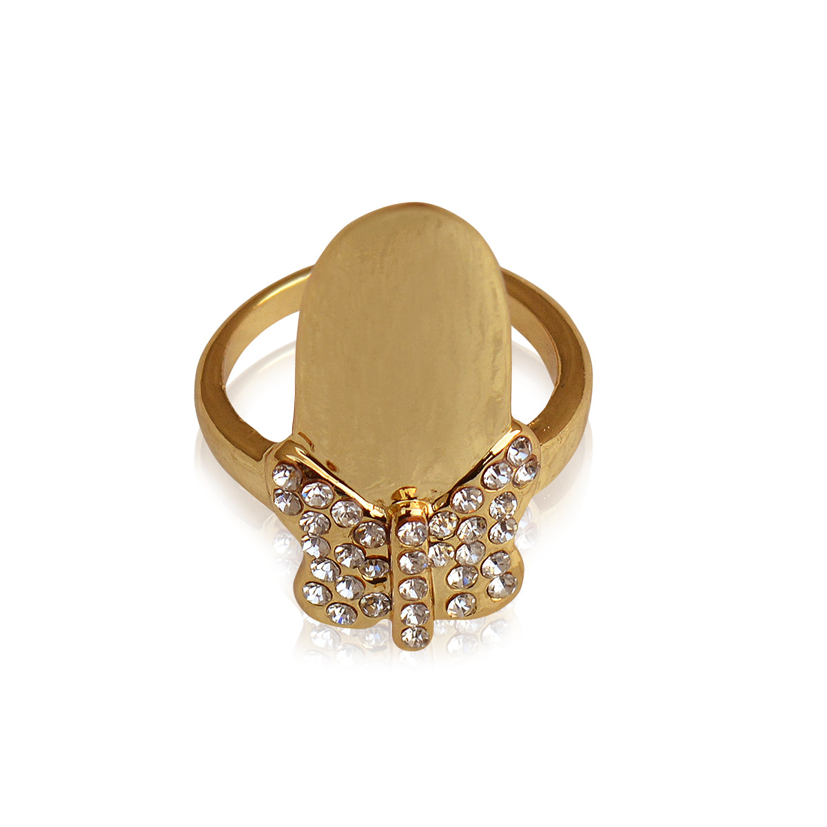 Gold-Plated Alloy Stylish Golden Nail Ring - The Pari - Distacart
