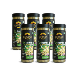 Eatopia Superfoods Jowar Puffs - Cream & Onion - Distacart