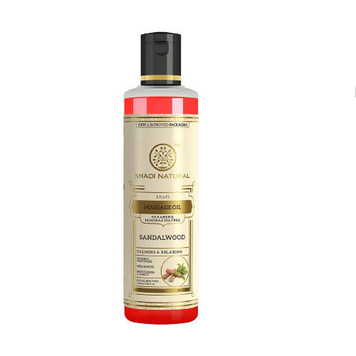 Khadi Natural Sandalwood Massage Oil (Paraben Free / Mineral Oil)