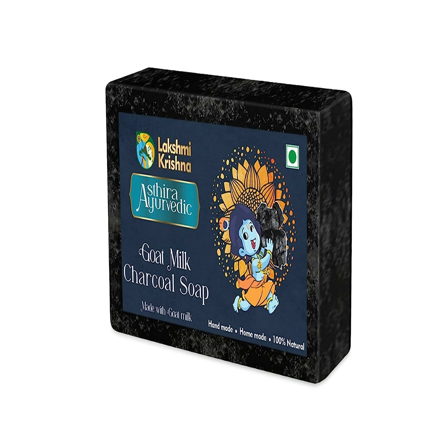 Lakshmi Krishna Goat Milk Charcoal Soap - Distacart