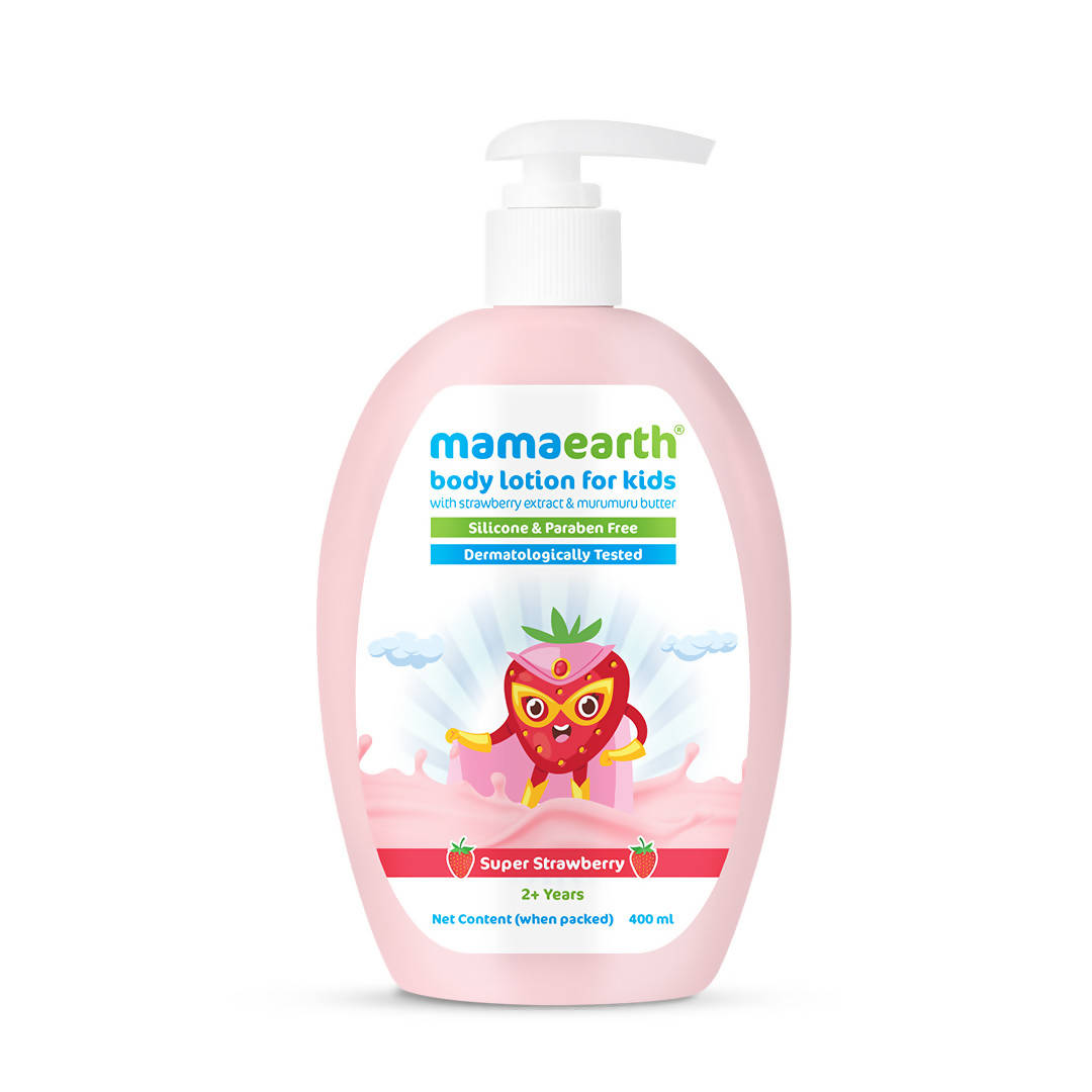Mamaearth Super Strawberry Body Lotion for Kids With Strawberry & Shea Butter