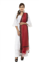 Thumbnail for Mominos Fashion Moeza Cotton Black Temple Border Maroon Dupatta - Distacart