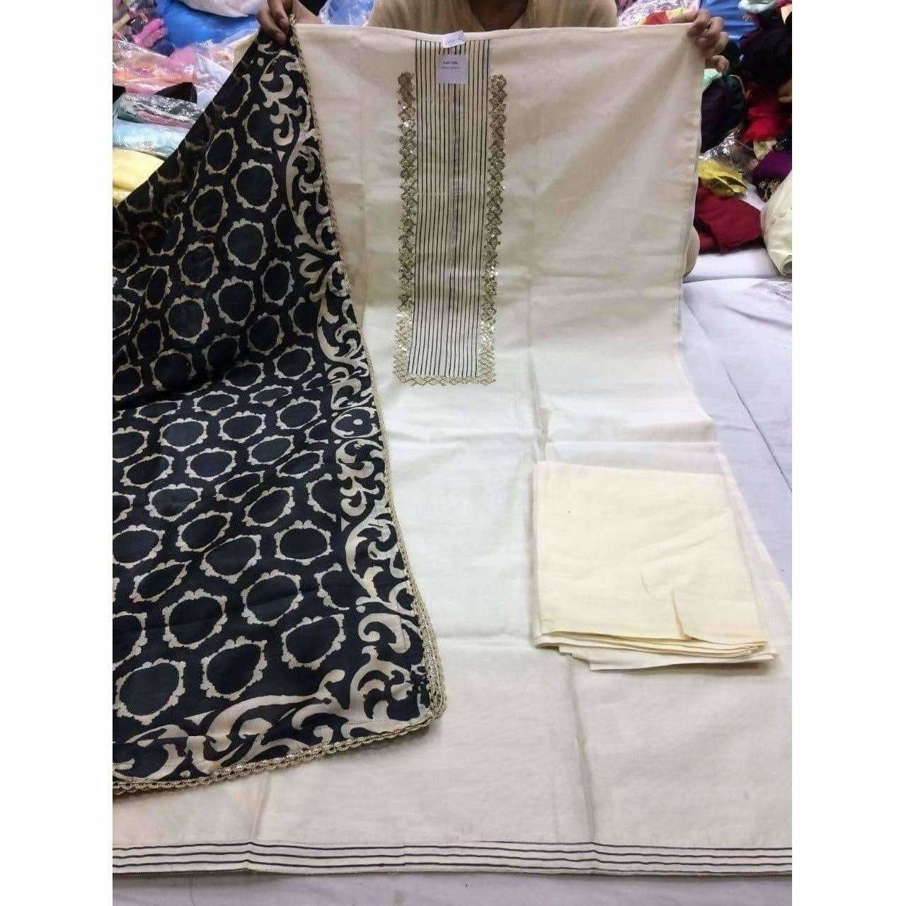 Designer Semi Stitched Dress with Gota Work