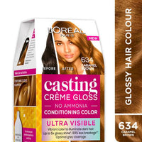 Thumbnail for L'Oreal Paris Casting Creme Gloss Ultra Visible Conditioning Hair Color - 634 Caramel Brown - Distacart