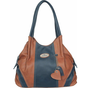 FD Fashion Shoulder Bag  (Tan, Blue) - Distacart