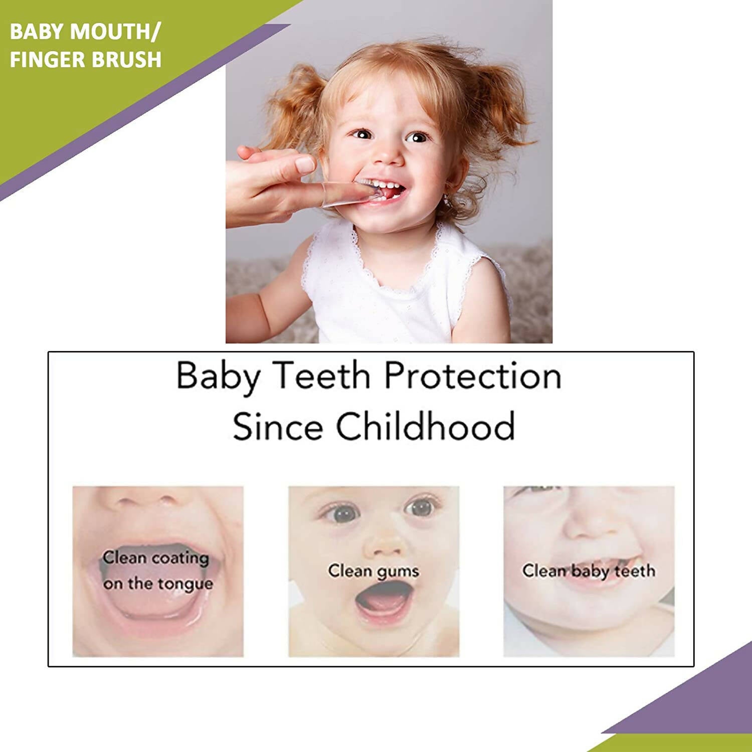 Safe-O-Kid Silicone Baby Finger/ Mouth Toothbrush With Case Set, Infant Training Soft Teeth Brush, Oral Cleaning Massager For Babies- Pink - Distacart