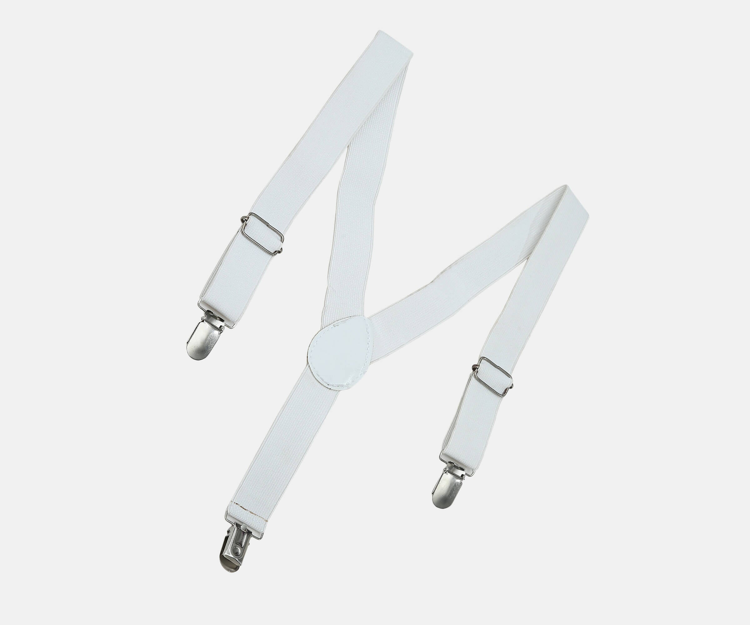 Manet Boys Solid Suspenders - White - Distacart