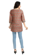 Thumbnail for Snehal Creations Pleasant Pista Green Rayon Short Kurti Tunic Top - Distacart