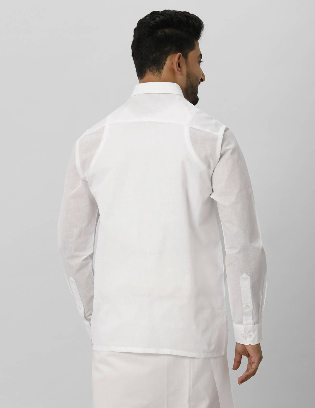 Ramraj Cotton Mens Full Sleeve Formal Poly Cotton White Shirt - Distacart
