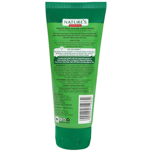 Nature's Essence Protecting Gel Face Wash (Neem & Aloe) - Distacart