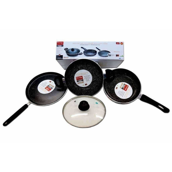 Buy Prestige Omega Deluxe Granite Piece Set and Lid Set Online