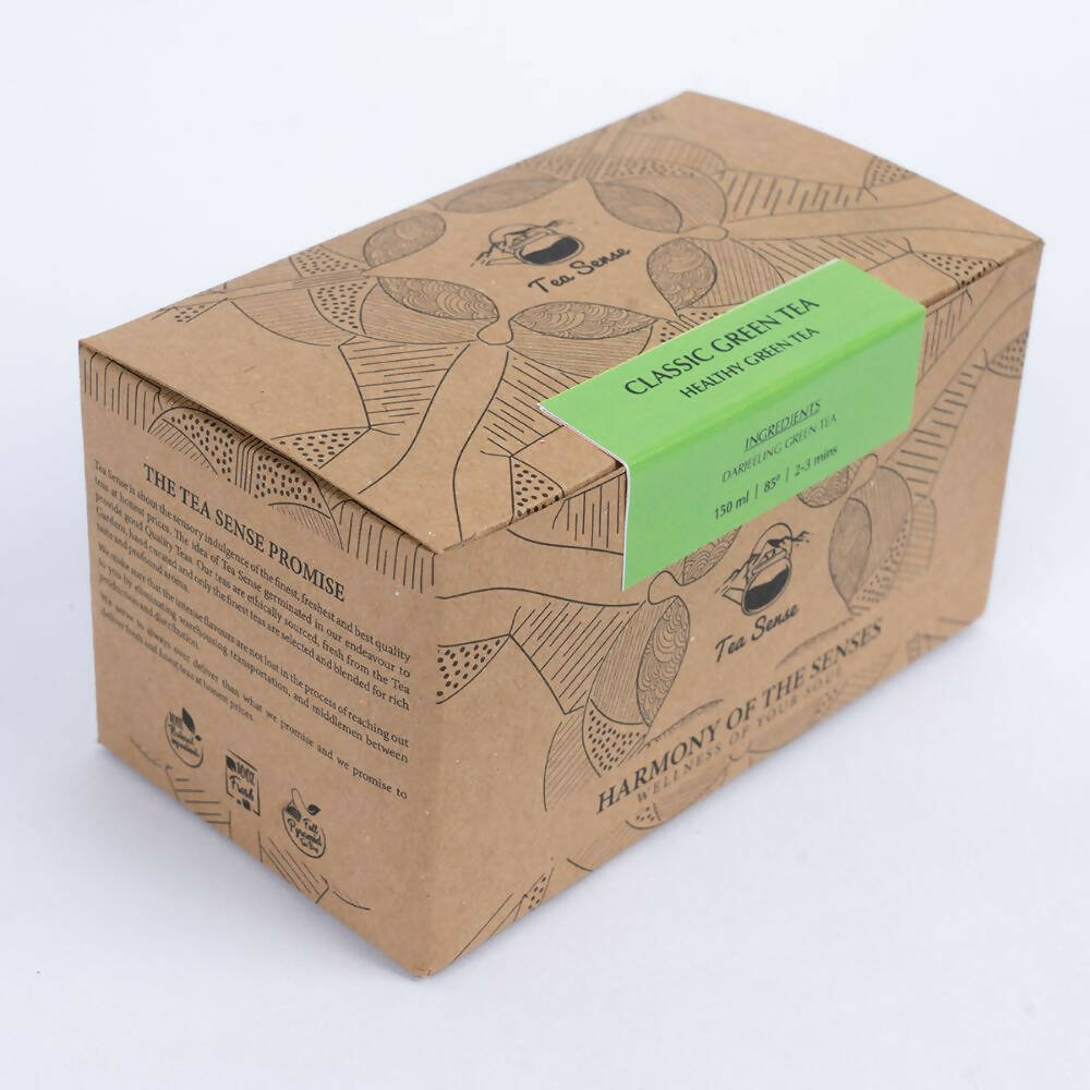 Tea Sense Classic Green Tea Bags Box - Distacart