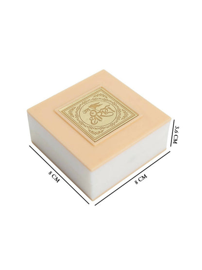 Golden Peacock White 24 CT Gold Polished Ram Darbar Prayer Box - Distacart