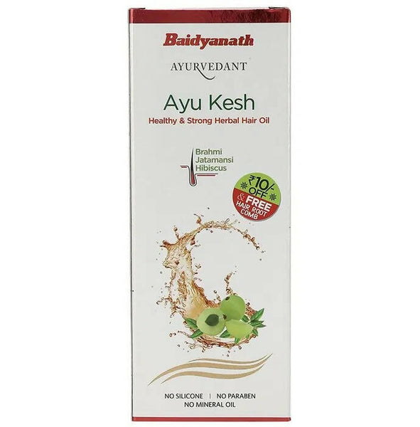 Baidyanath Jhansi Ayu Kesh Healthy And Strong Herbal Hair Oil - Distacart