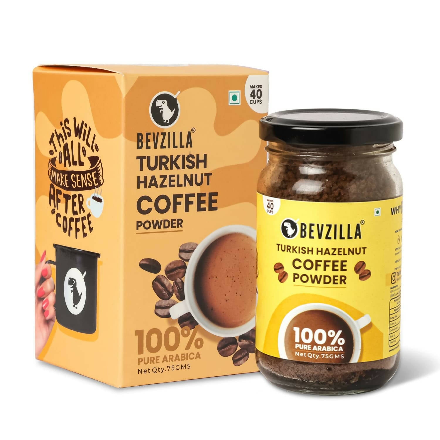 Bevzilla Instant Coffee Powder (Turkish Hazelnut Flavour) - Distacart