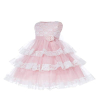 Thumbnail for Asmaani Baby Girl's Pink Colour Satin A-Line Maxi Full Length Dress (AS-DRESS_22166) - Distacart