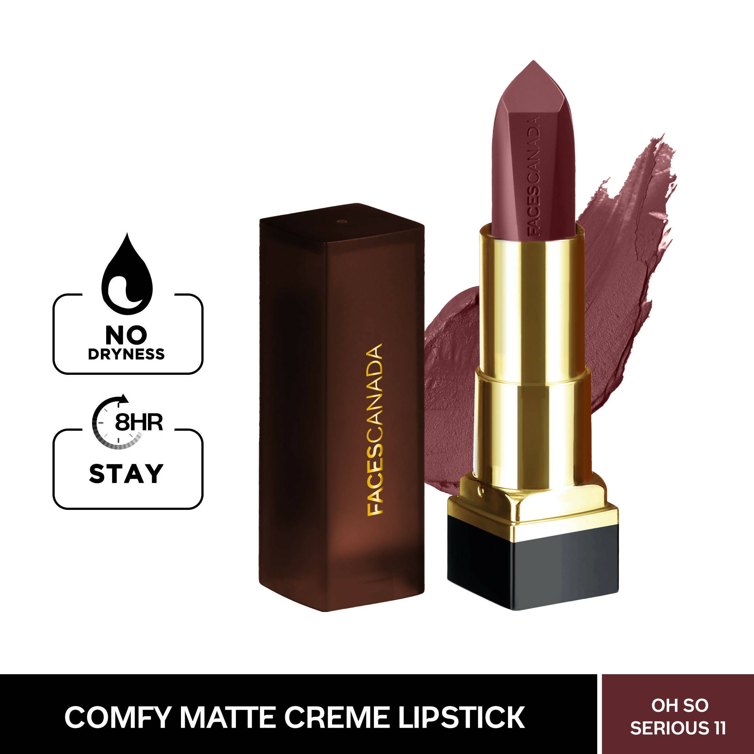 Faces Canada Comfy Matte Creme Lipstick - Oh So Serious 11 - Distacart
