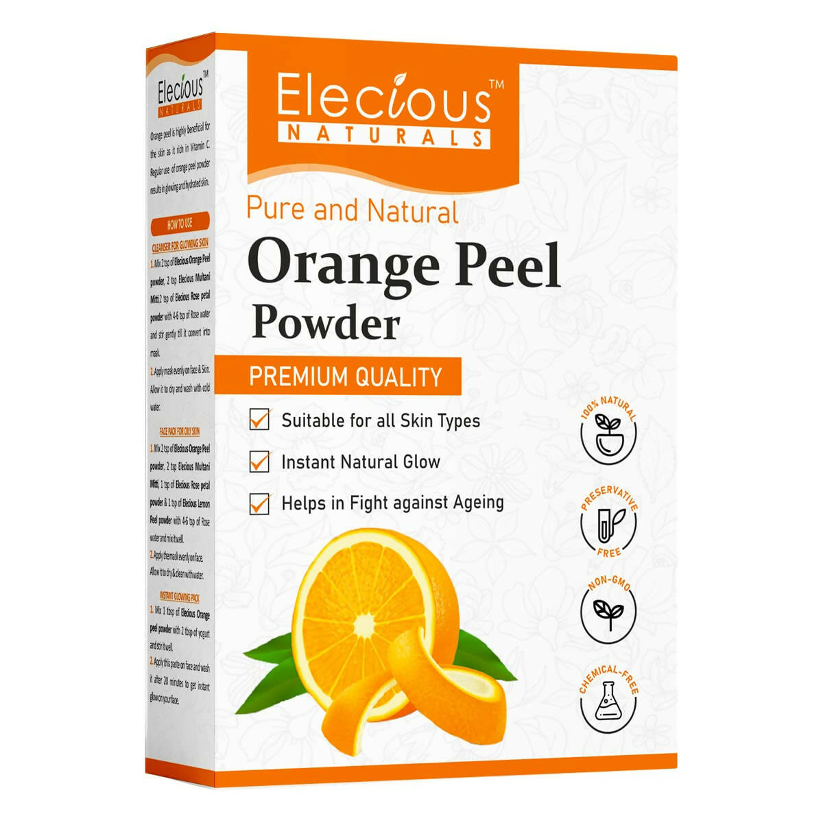 Elecious Naturals Orange Peel Powder - Distacart