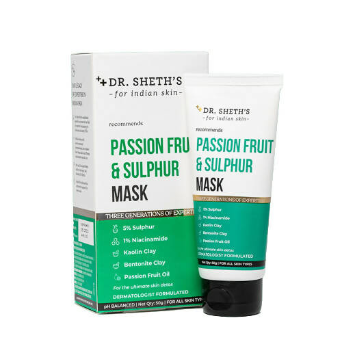 Dr. Sheth's Passion Fruit & Sulphur Face Mask - Distacart