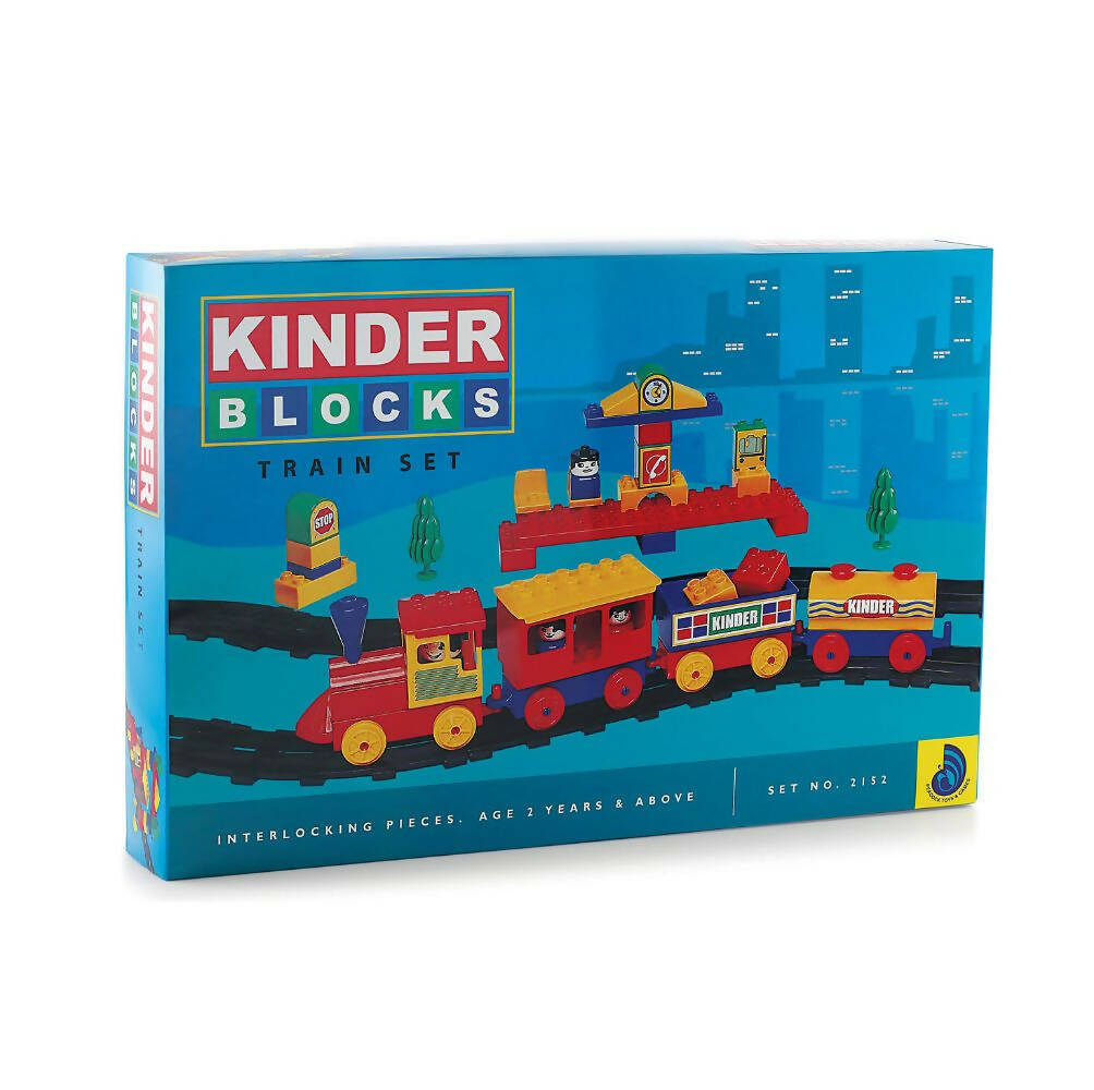 Peacock Learning & Educational Building Interlocking Blocks Set For Kids - Senior Train Set - Distacart