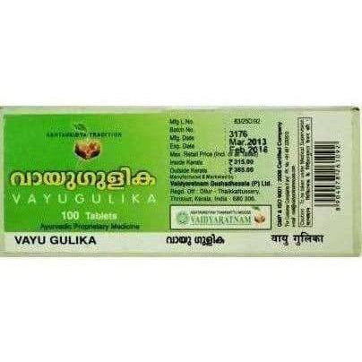 Vaidyaratnam Vayu Gulika Tablets