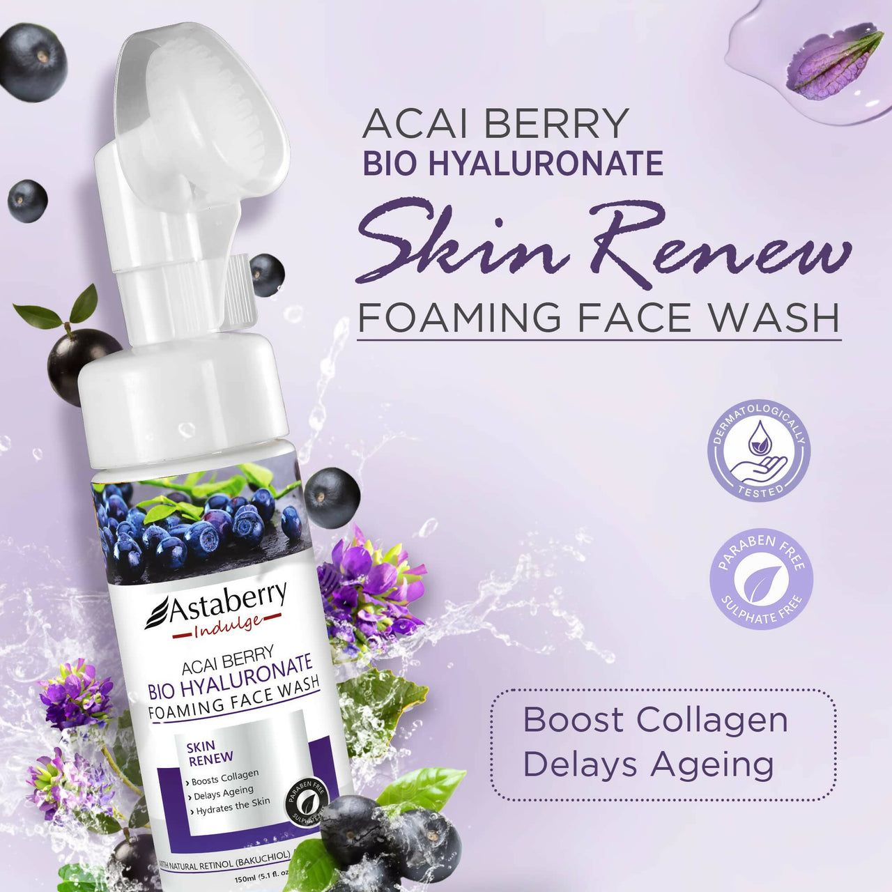 Astaberry Indulge Acai Berry Foaming Face Wash - Distacart