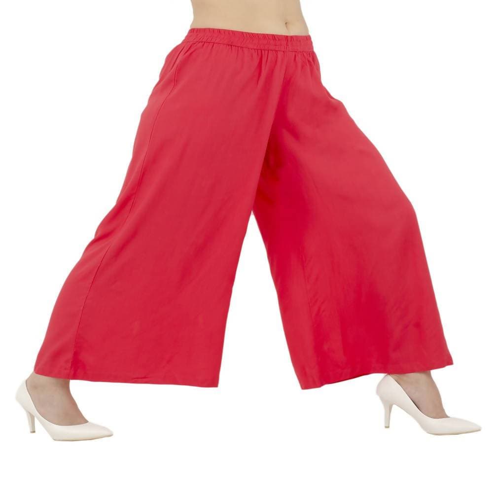 Lagi Women's Peach Solid Palazzo (PLZ03C)