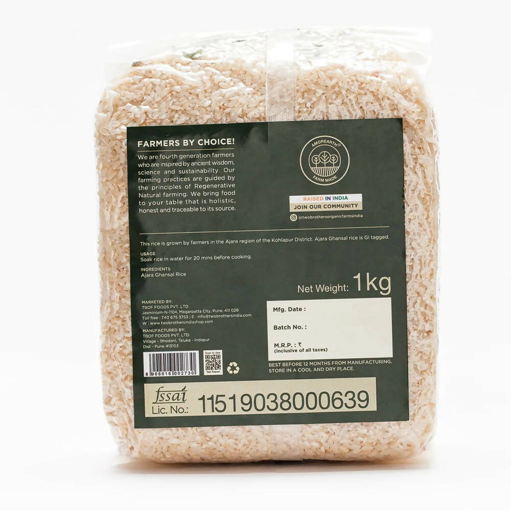 Two Brothers Organic Farms Ajara Ghansal Rice, Semi-Polished - Distacart