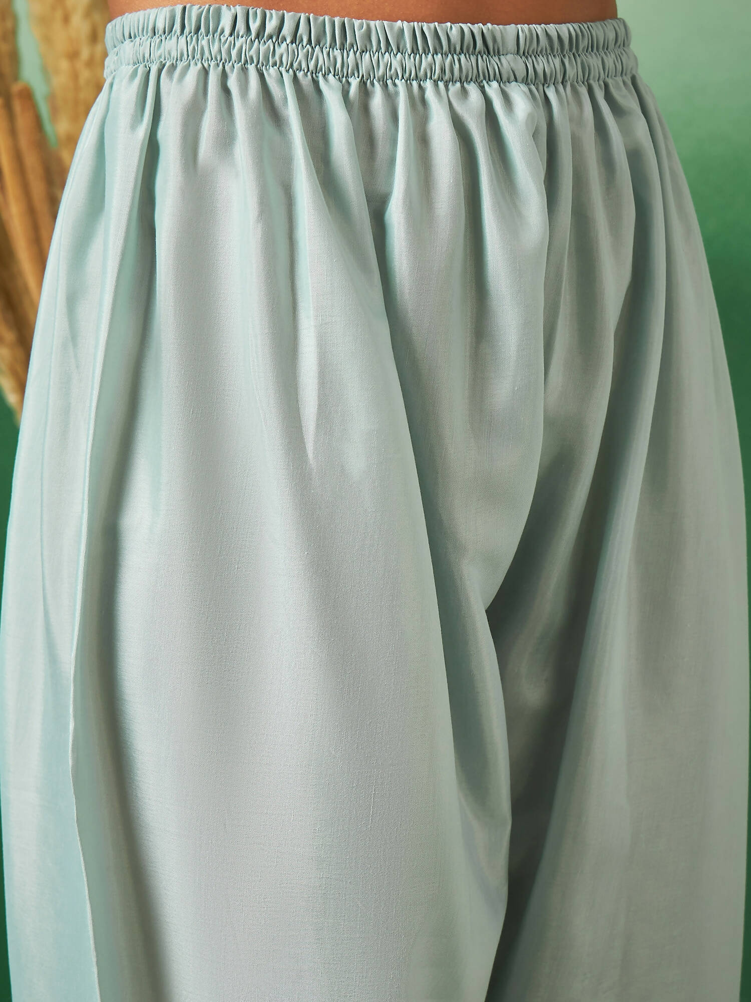 Sky Blue Georgette Handwork Unstitched Dress Material - Hanika - Distacart
