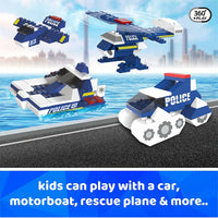 Thumbnail for Webby 6 in 1 Police ABS Building Blocks Kit for Kids (169 Pcs) - Distacart